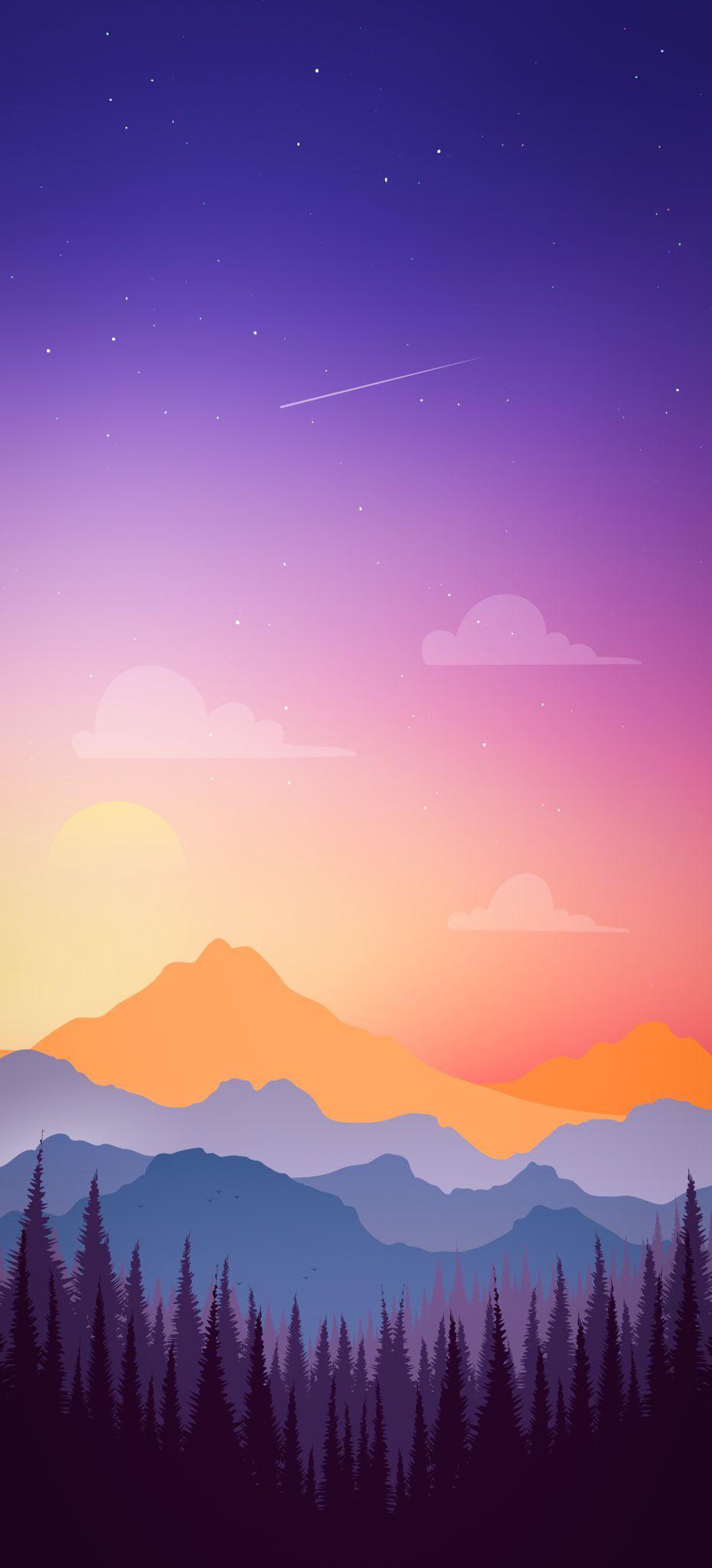Sunset Mountain From Zollotech R iPhonewallpaper