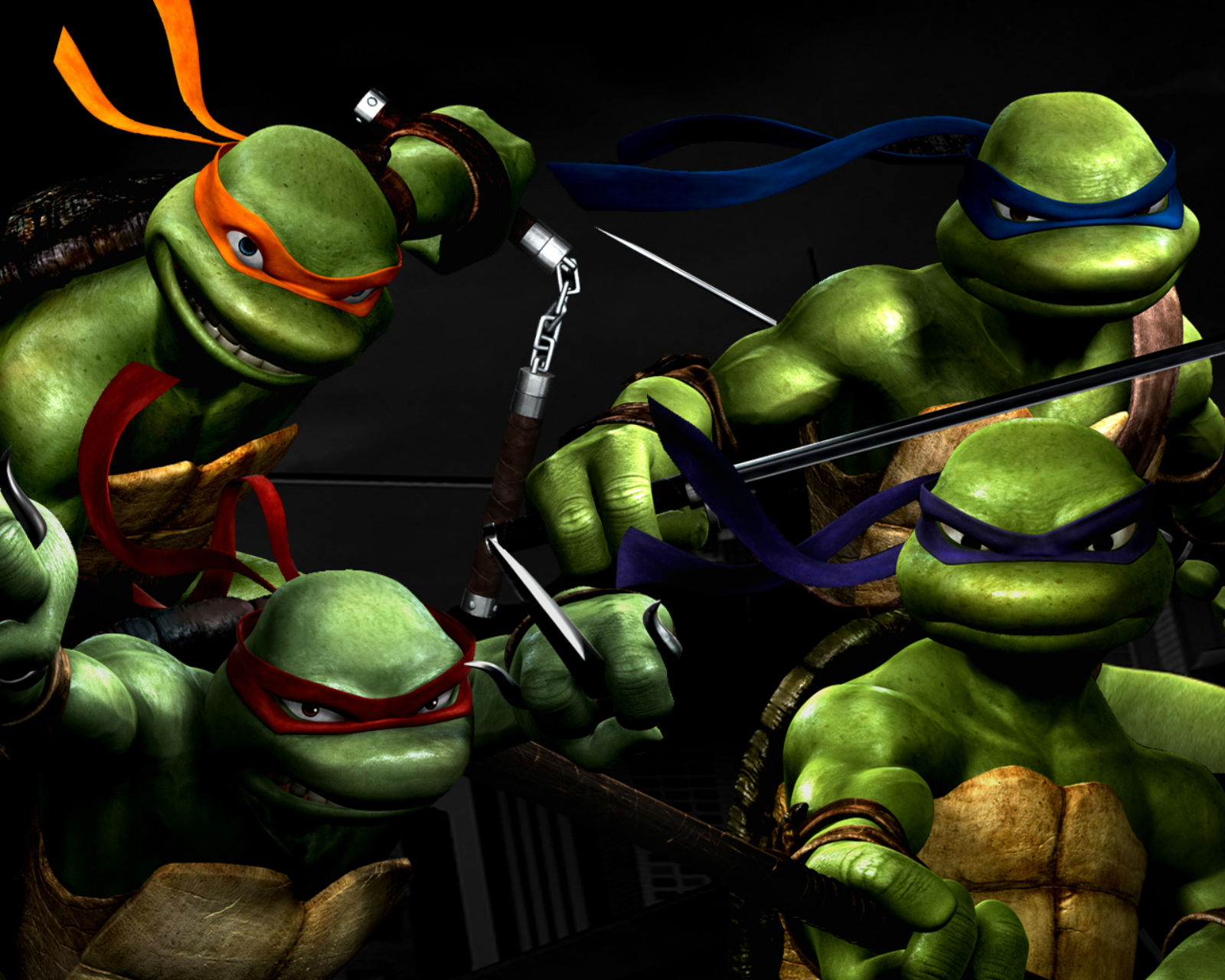 Ninja Turtles All Team 3d HD Wallpaper Desktop