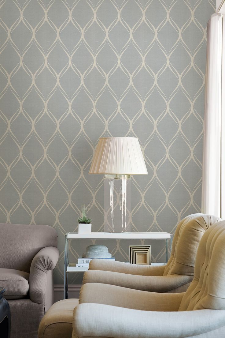 Gustav Grey Geometric Wallpaper Wallpaper ideas for lounge 736x1104