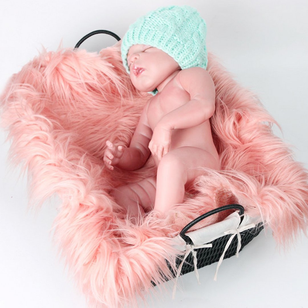Amazon Monique Newborn Baby Soft Faux Fur Blanket Solid Color