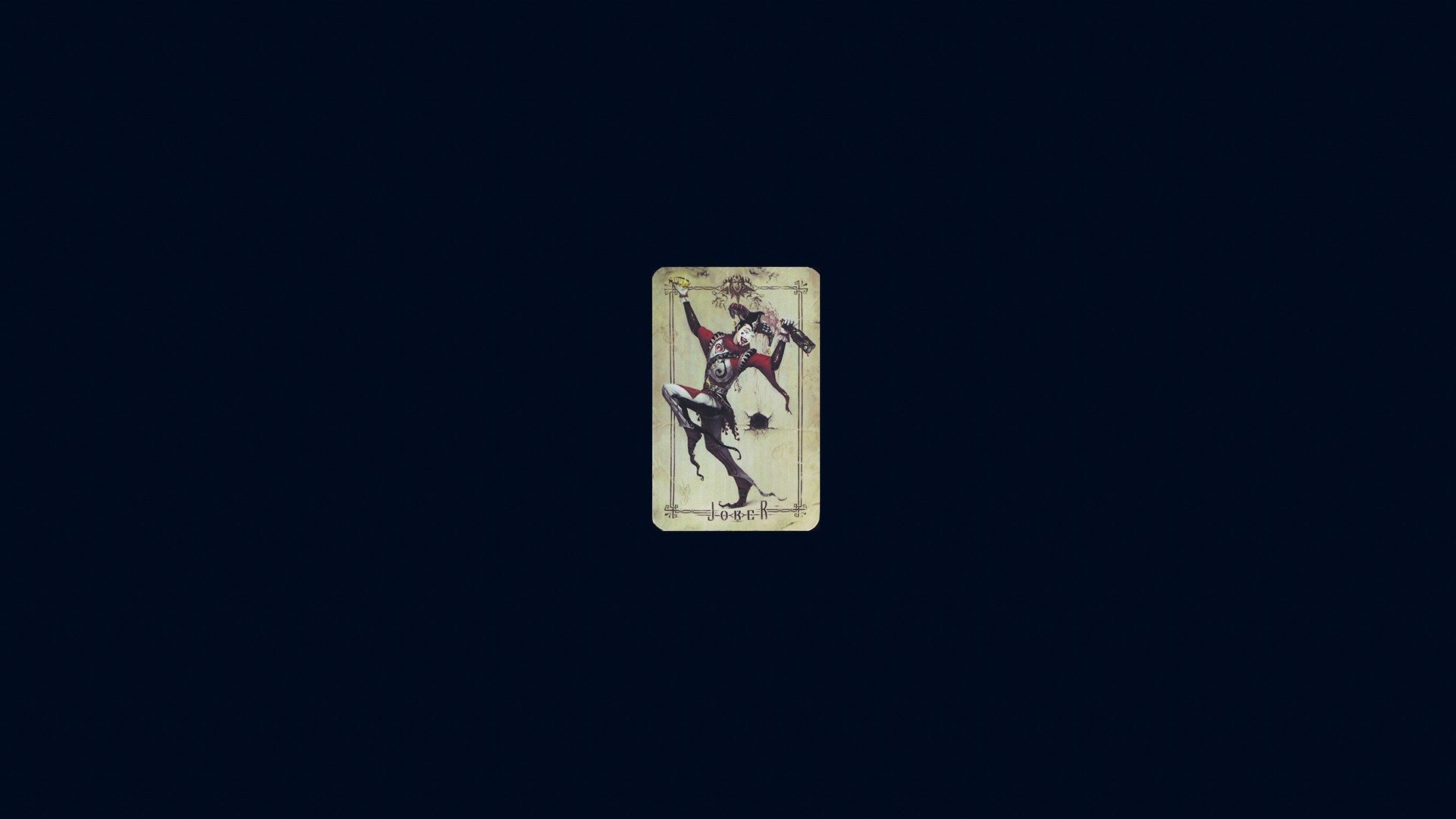 Joker Card Minimalism Background HD Wallpaper