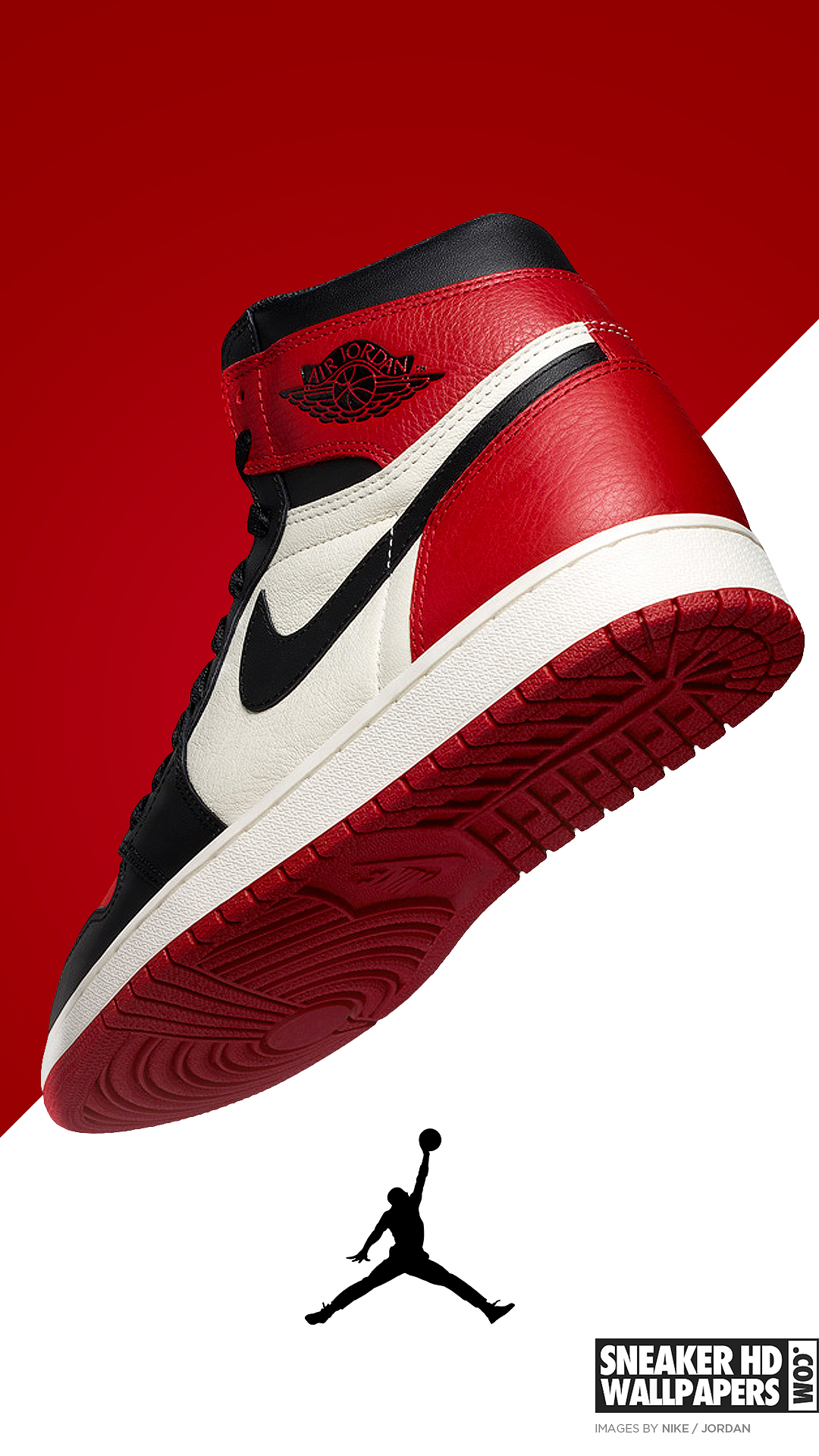 Air Jordan Retro Bred Toe Wallpaper