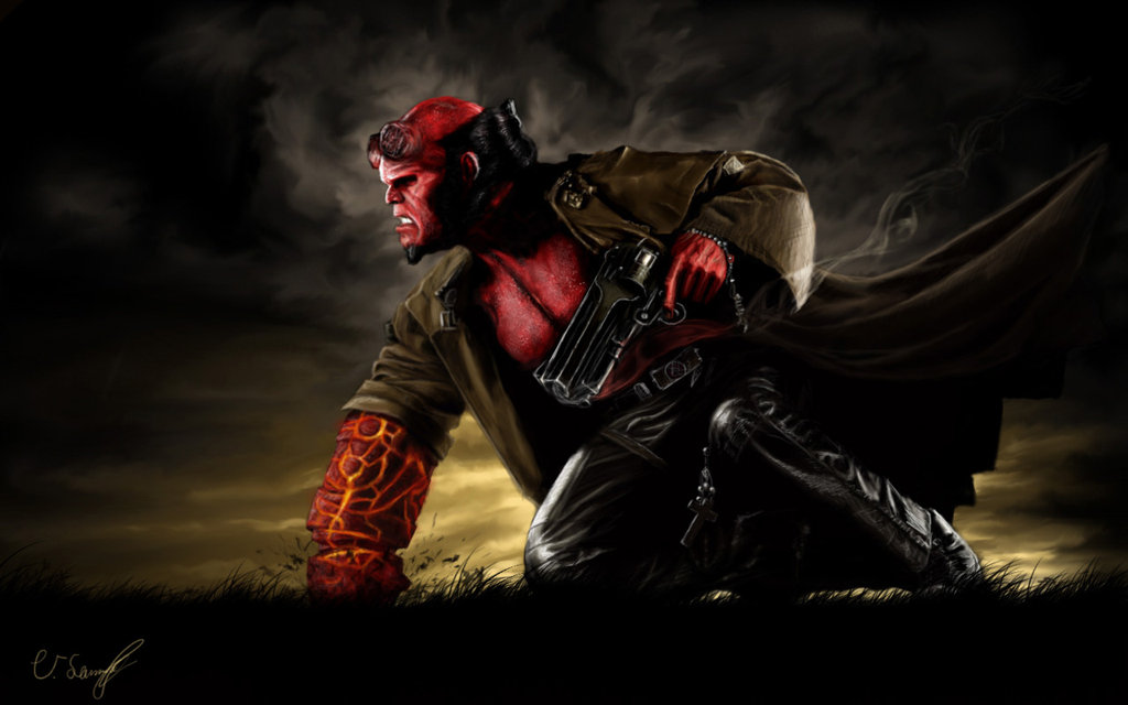 Hellboy Wallpaper First Try By