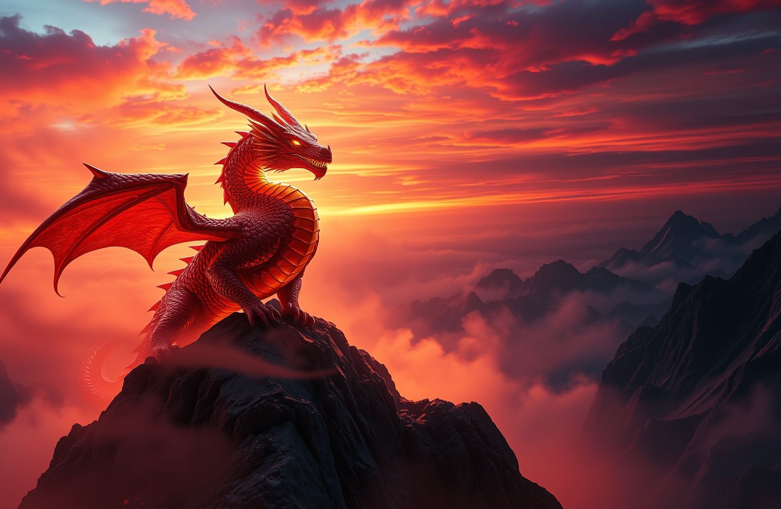 Red Dragon Gaming Wallpaper