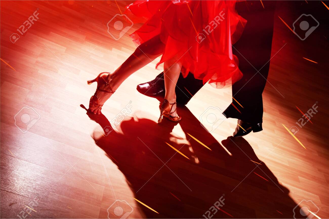 Man And A Woman Dancing Salsa On Background Stock Photo Picture