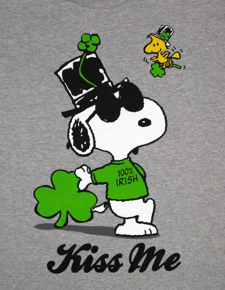St Patrick S Day Shirt Kiss Click For Details Snoopy
