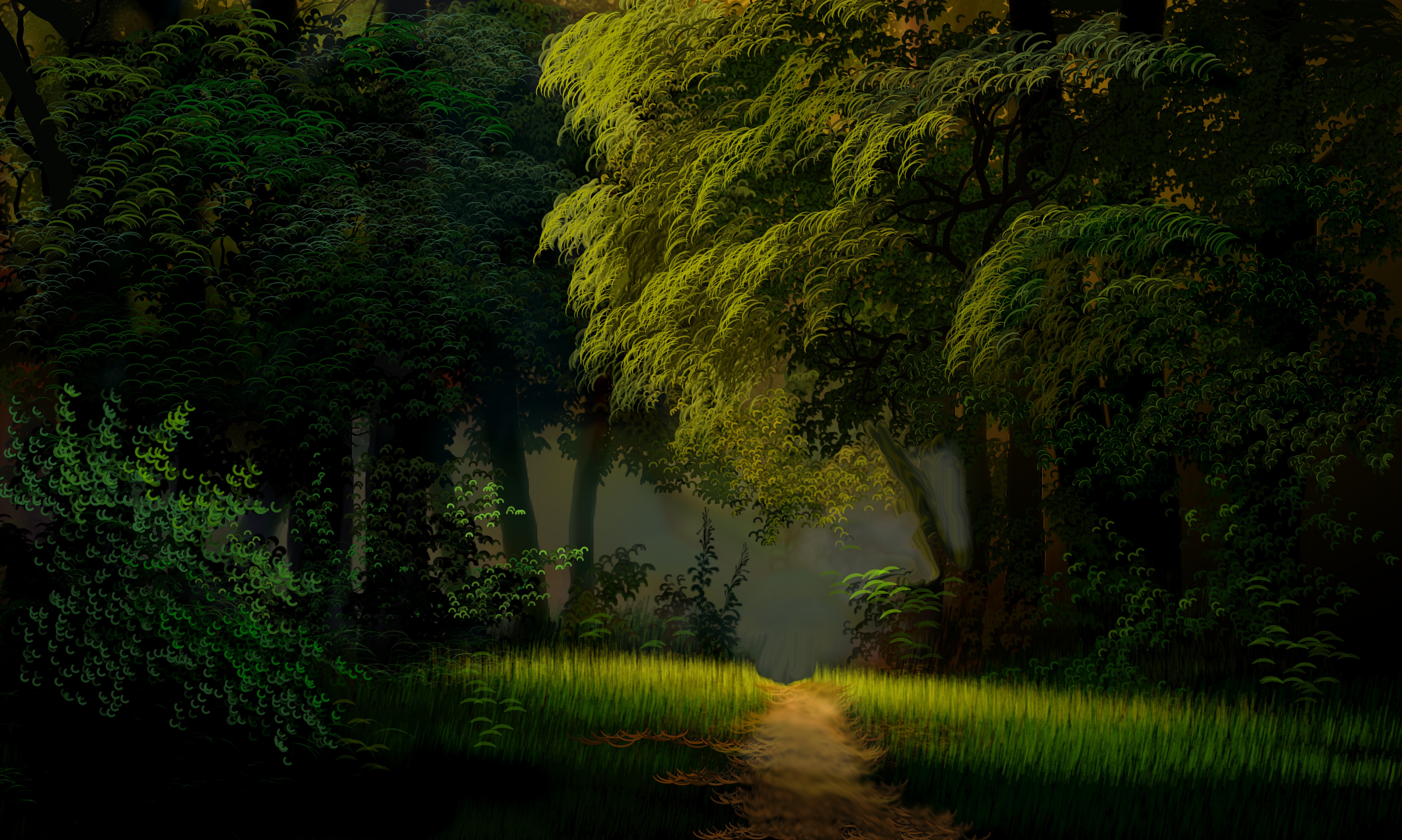 Green Forest Wallpaper HD