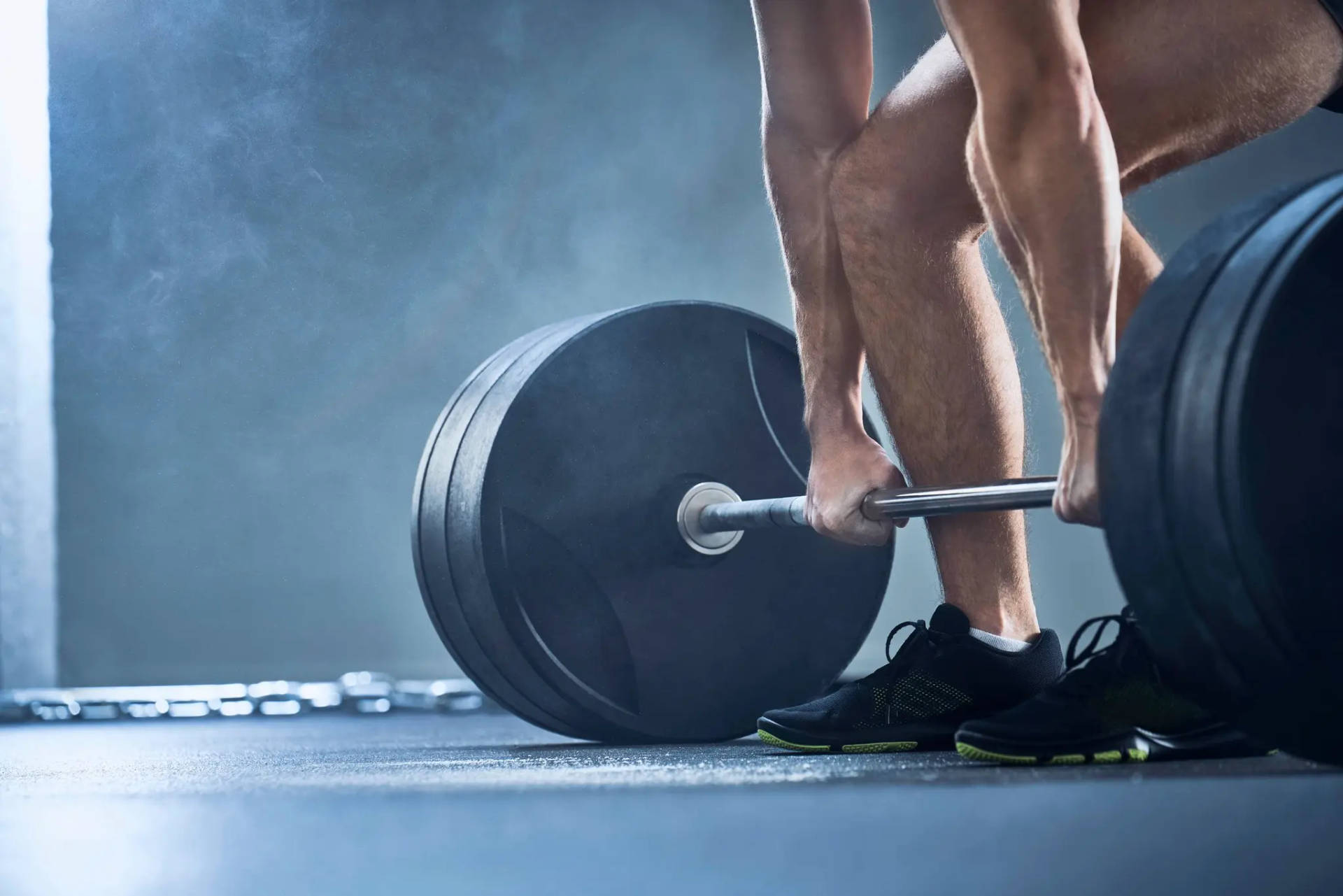 Weight Lifting Barbell Close Wallpaper