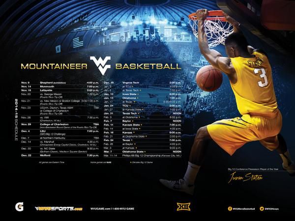 Wvu Basketball Schedule And On