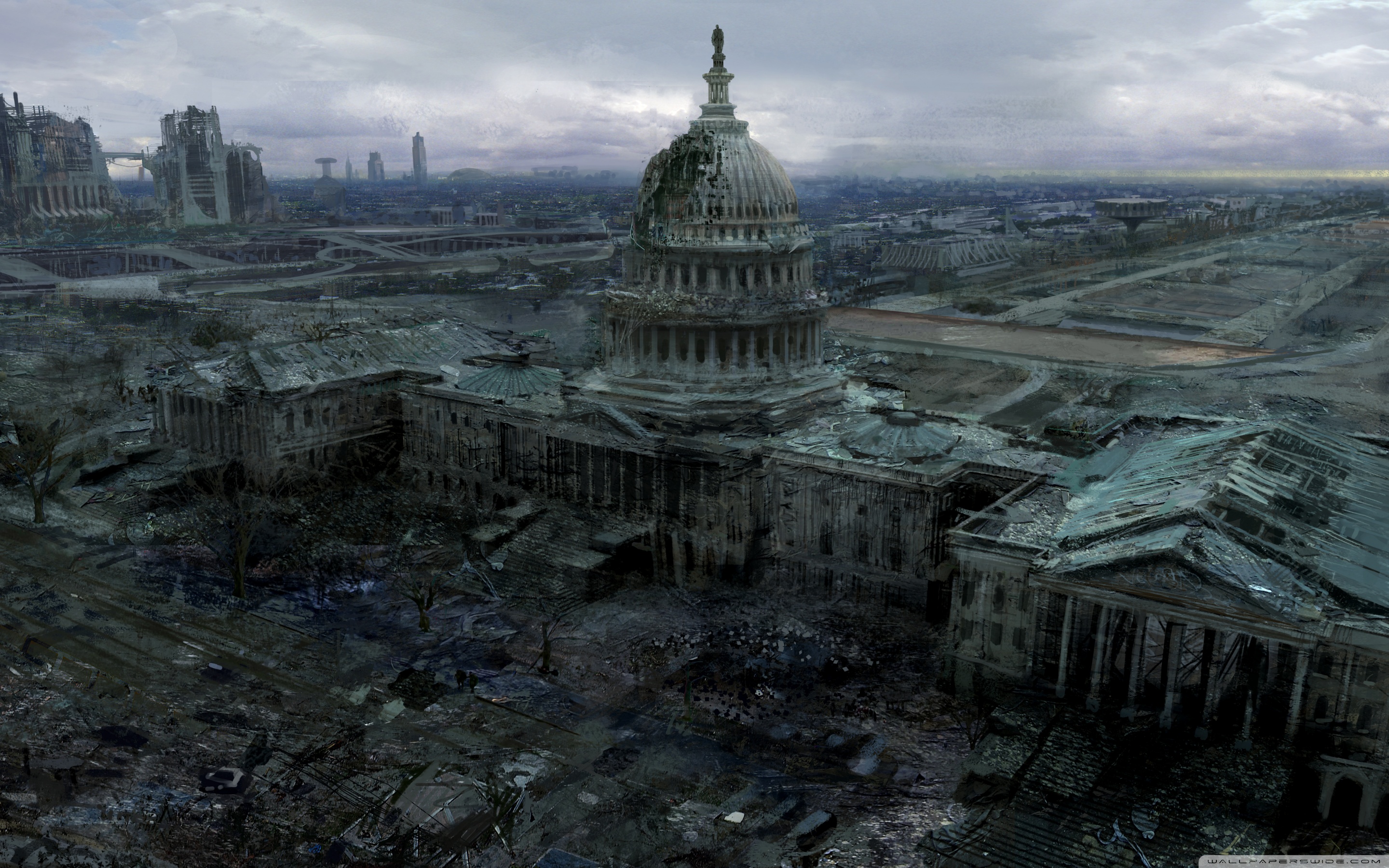 Fallout iPhone Wallpaper Capitol Building HD For