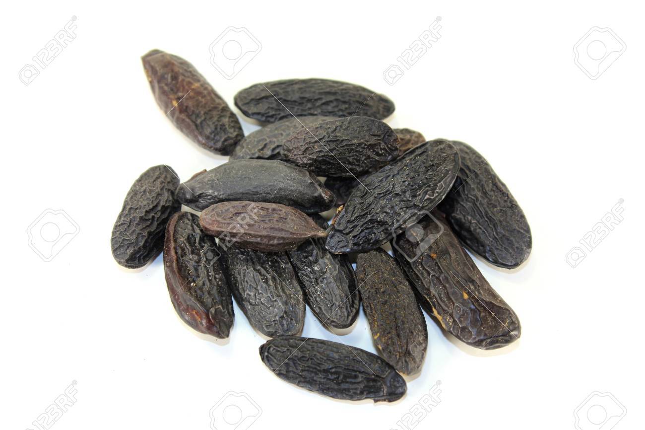 Dried Tonka Beans On A White Background Stock Photo Picture And