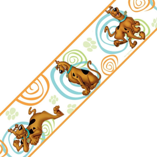 Scooby Doo Swirls Self Stick Accent Wall Border Roll Contemporary