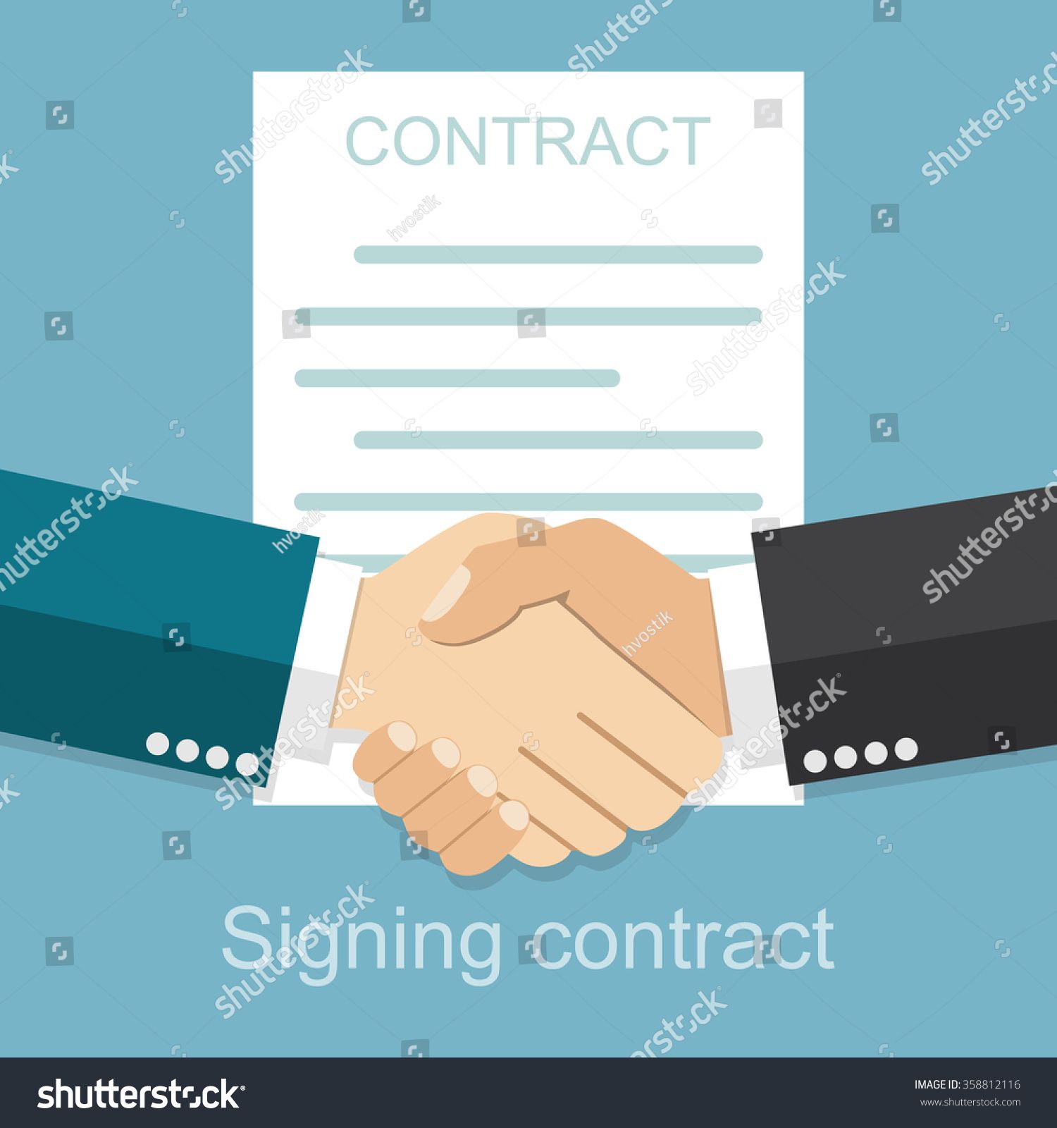Handshake Of Business People On The Background Contract
