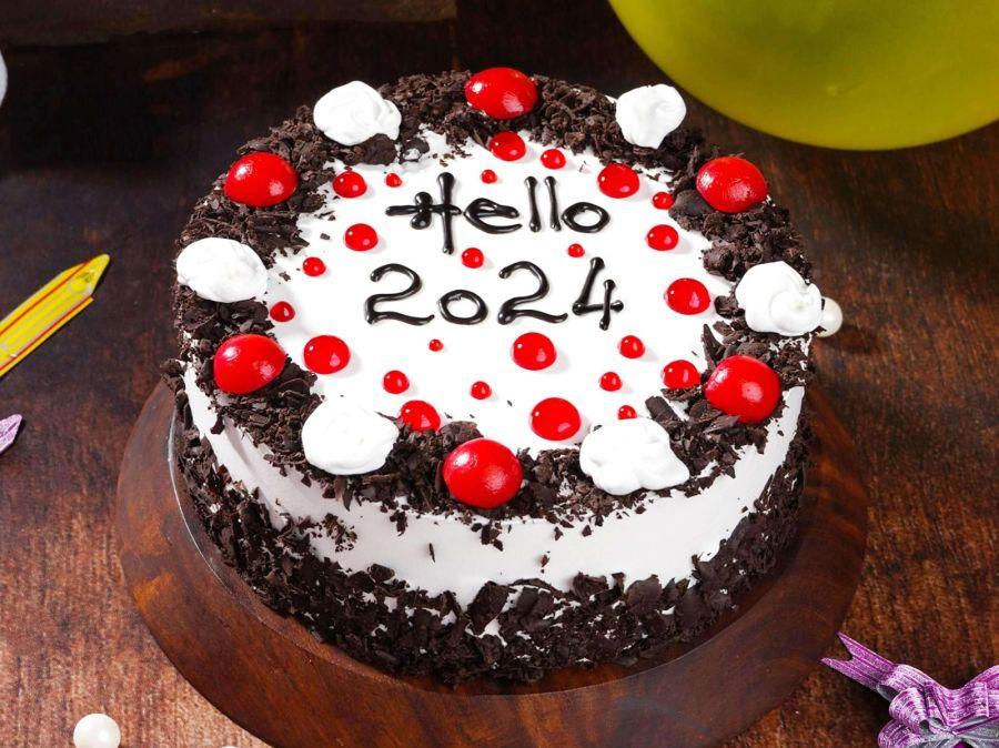 Black Forest New Year Cake