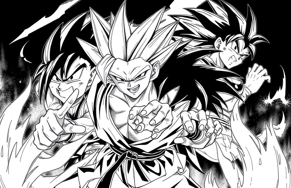 Dragon Ball Z Black And White Wallpaper