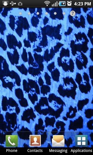 Bigger Blue Leopard Print Lwp For Android Screenshot
