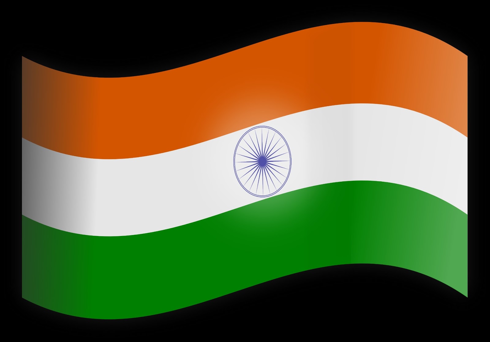 Different Amazing Animated Simple Indian Flag Map HD Image