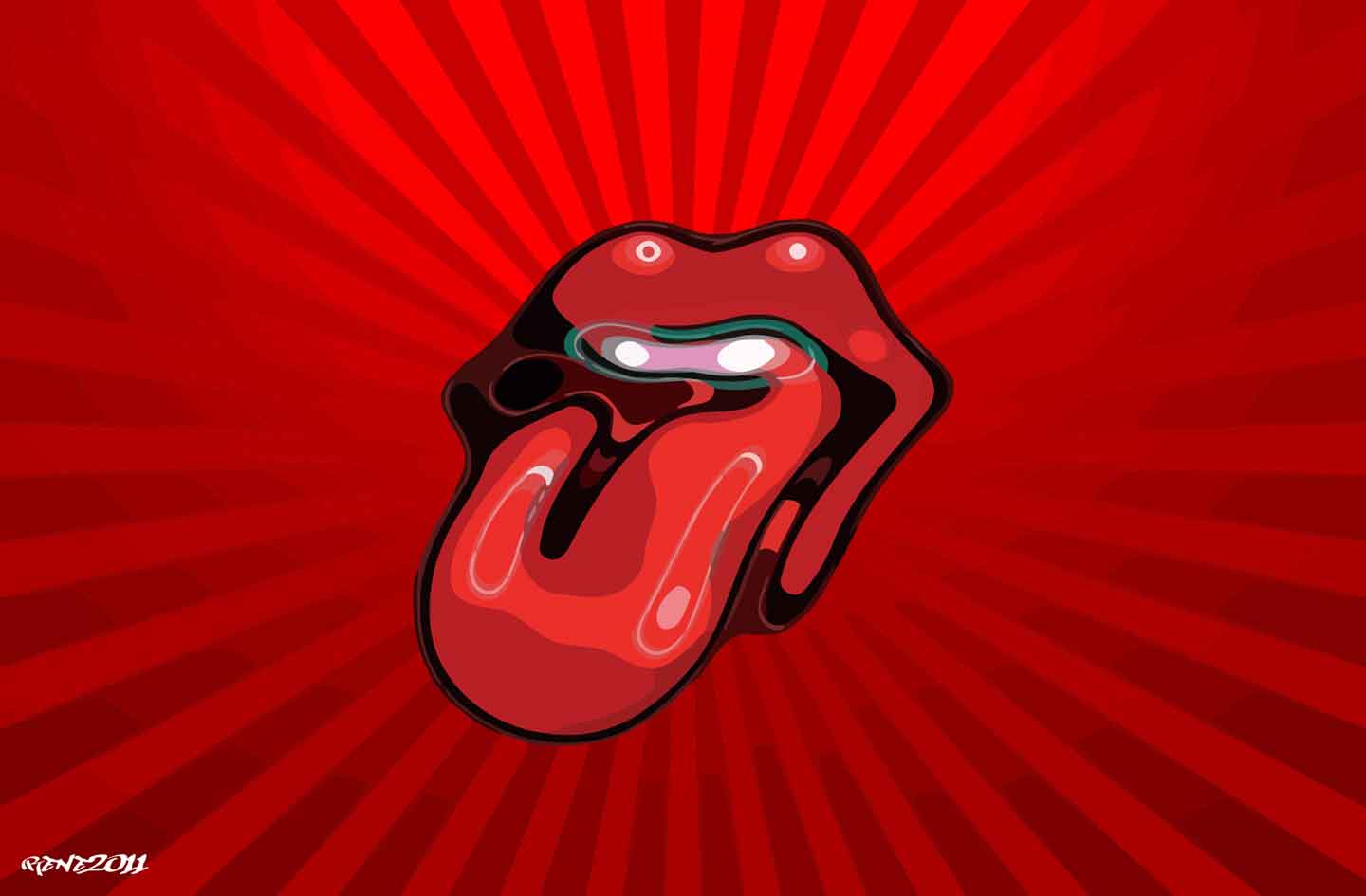 Free Wallpapers   Rolling Stones Tongue Liquid wallpaper