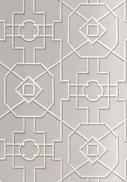 Bamboo Lattice Wallpaper In Metallic Grey Makes