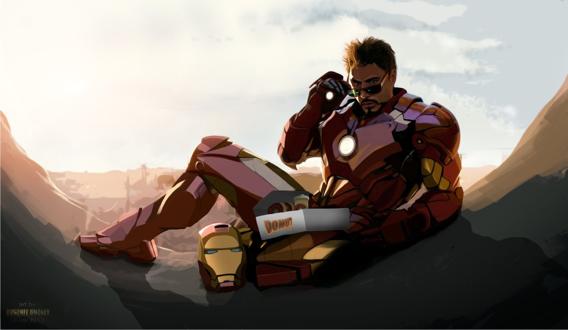 Tony Stark Loves Donuts By Takeofffly