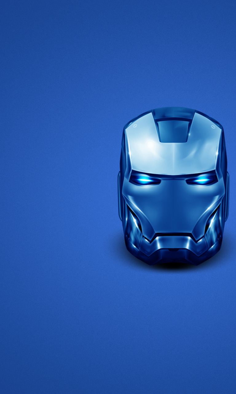 Blackberry Z10 Wallpaper Blue Iron Man Mask