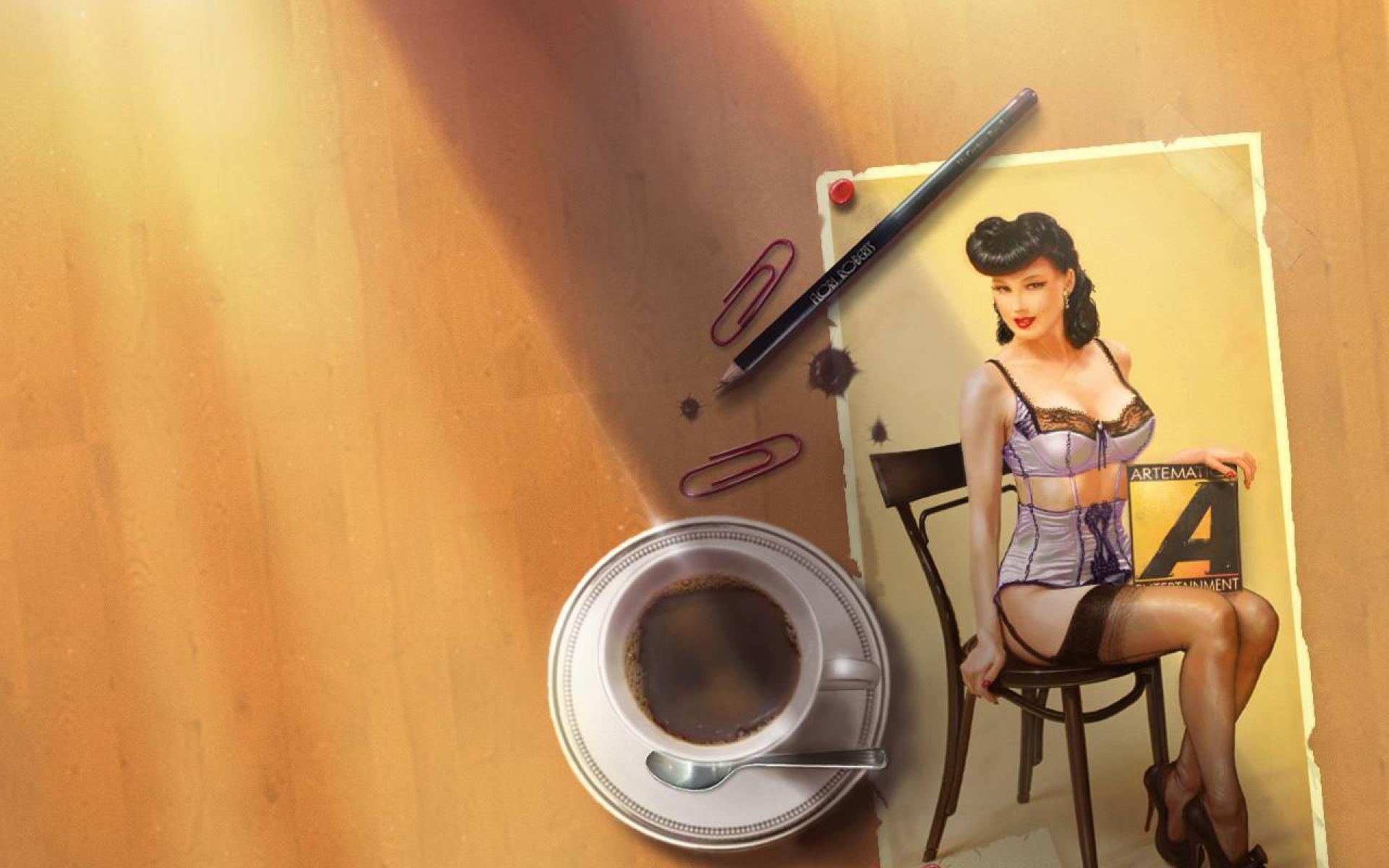Coffee Pin Up Spoon Paper Clip Wallpaper Hq
