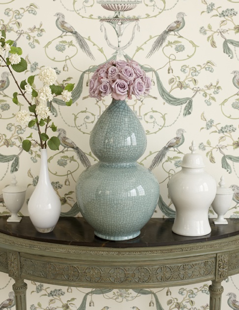 Stroheim Hinson In Seamist From The Palettes Wallcovering Collection