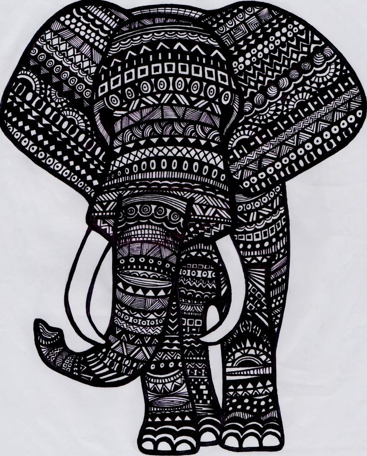 Print Elephant Tribal Wallpaper And