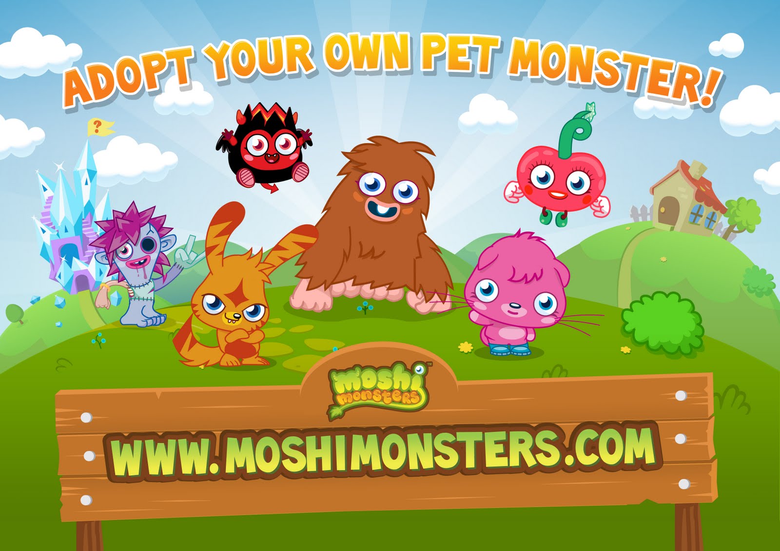 Adopt a monster now at MoshiMonsterscom just click the picture