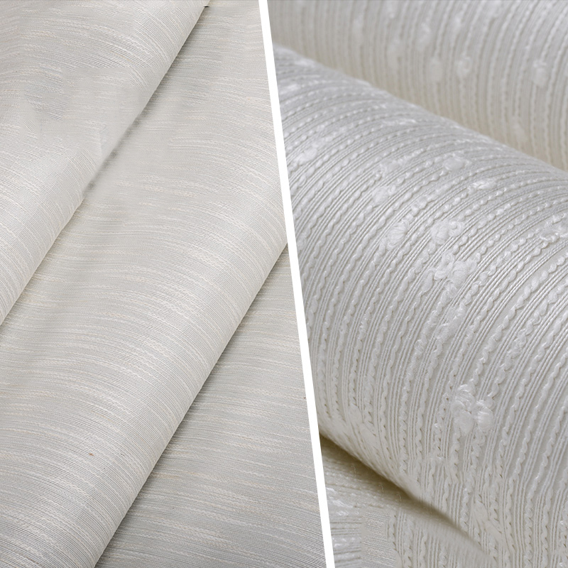 Chinese Reed Plain Colour Vertical Stripe Chenille Yarn Wallpaper