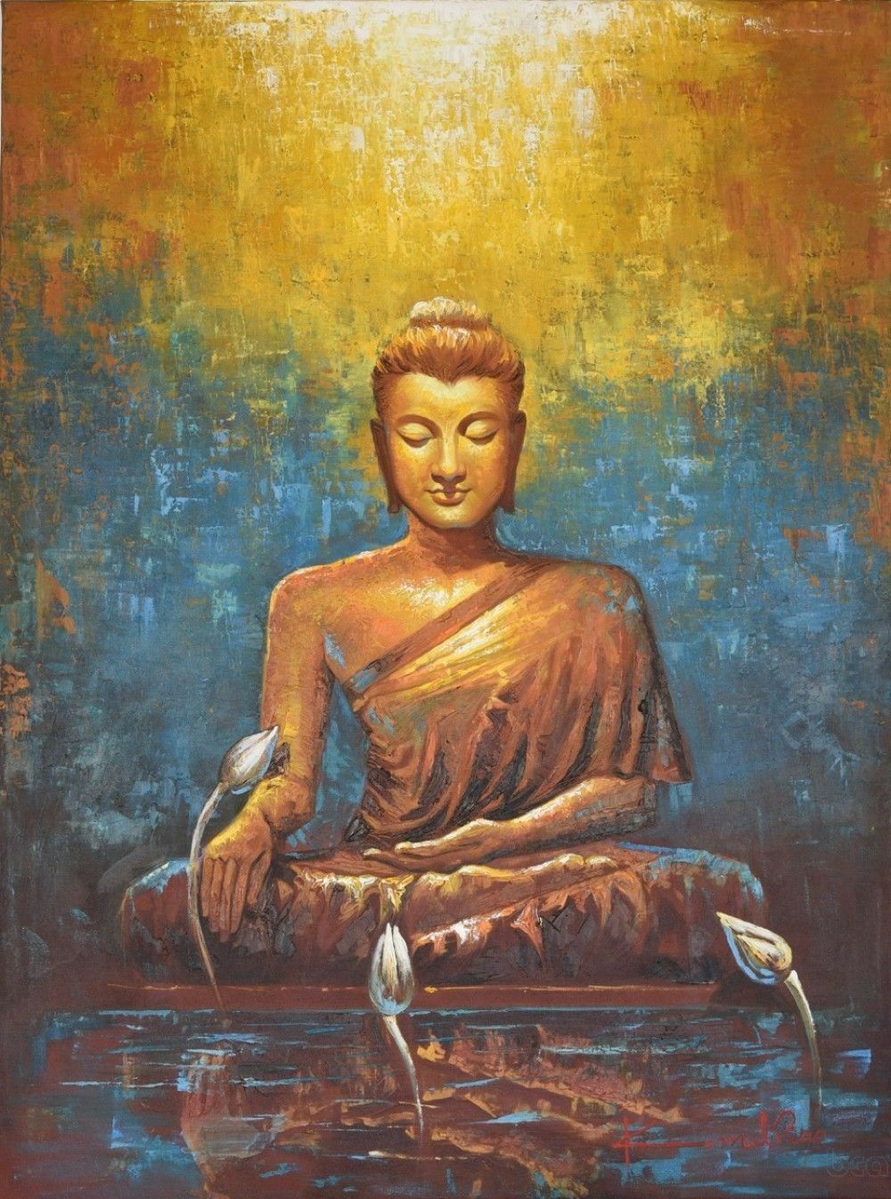 Seng Ravy On Buddha Painting Buddhist Art Budha