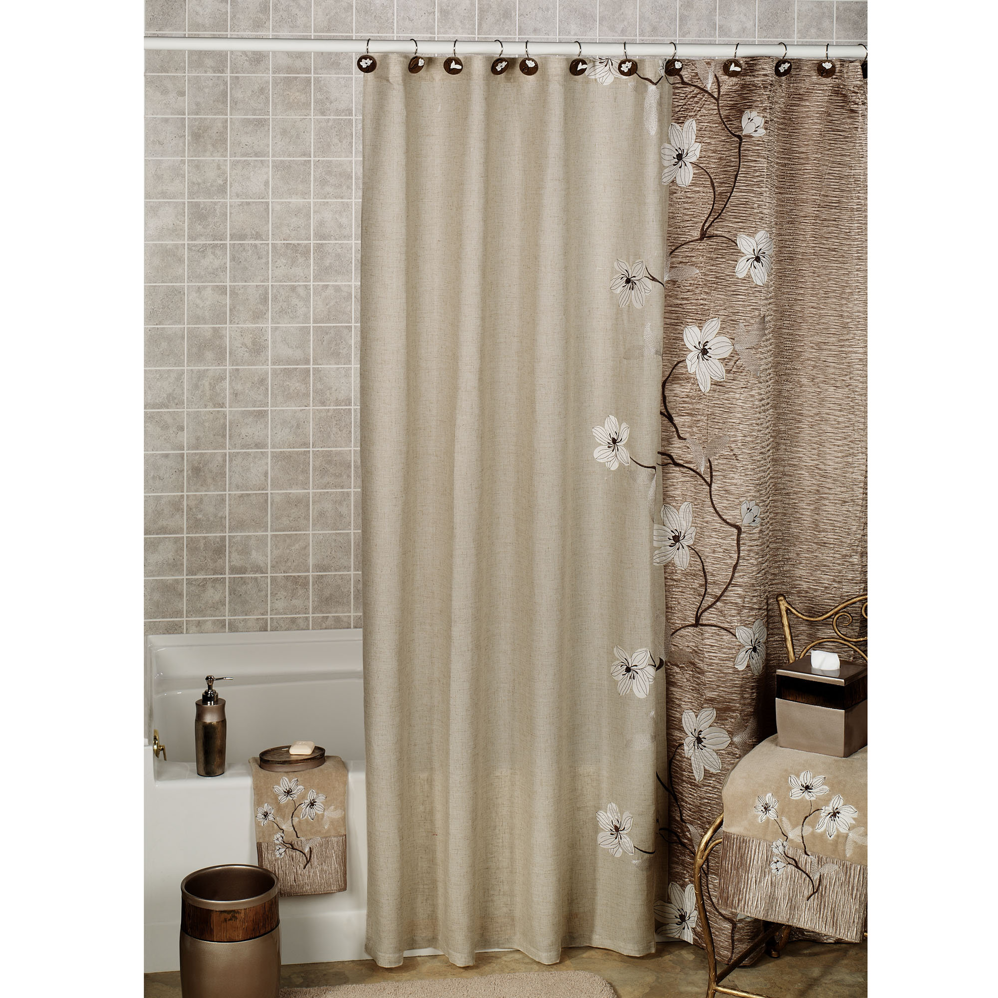 bathroom curtains with matching shower curtain