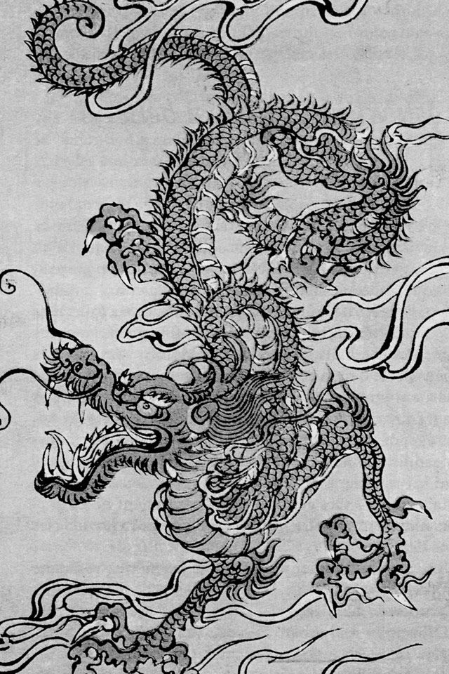 Asian Dragon iPhone Wallpaper Japanese Tattoo