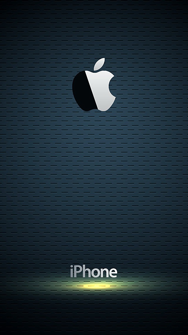 Apple Logo With Blue Background Wallpaper iPhone