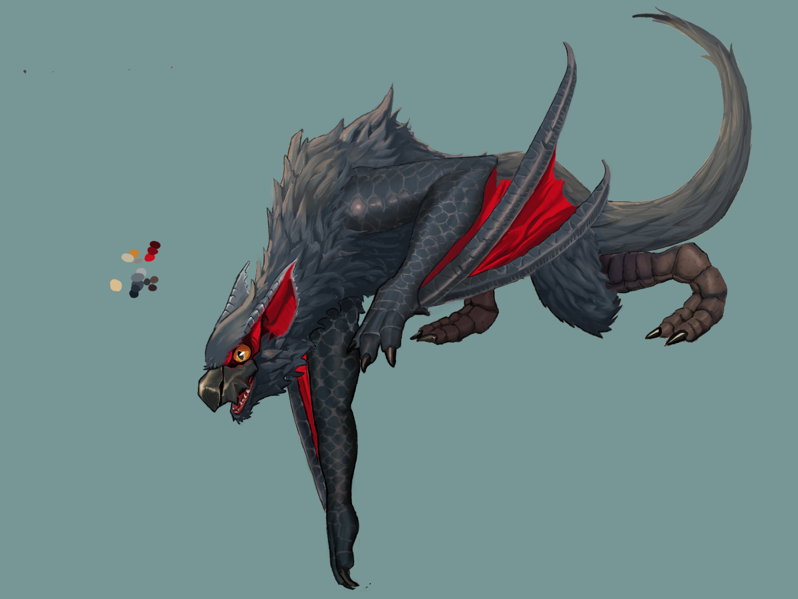 I M Working On A Picture Of Nargacuga Here S What Ve Got So