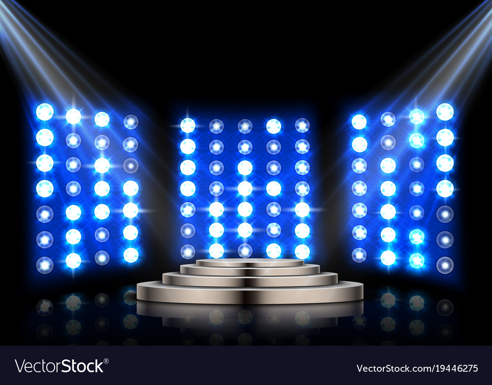 Silver Stage Round Vector Image
