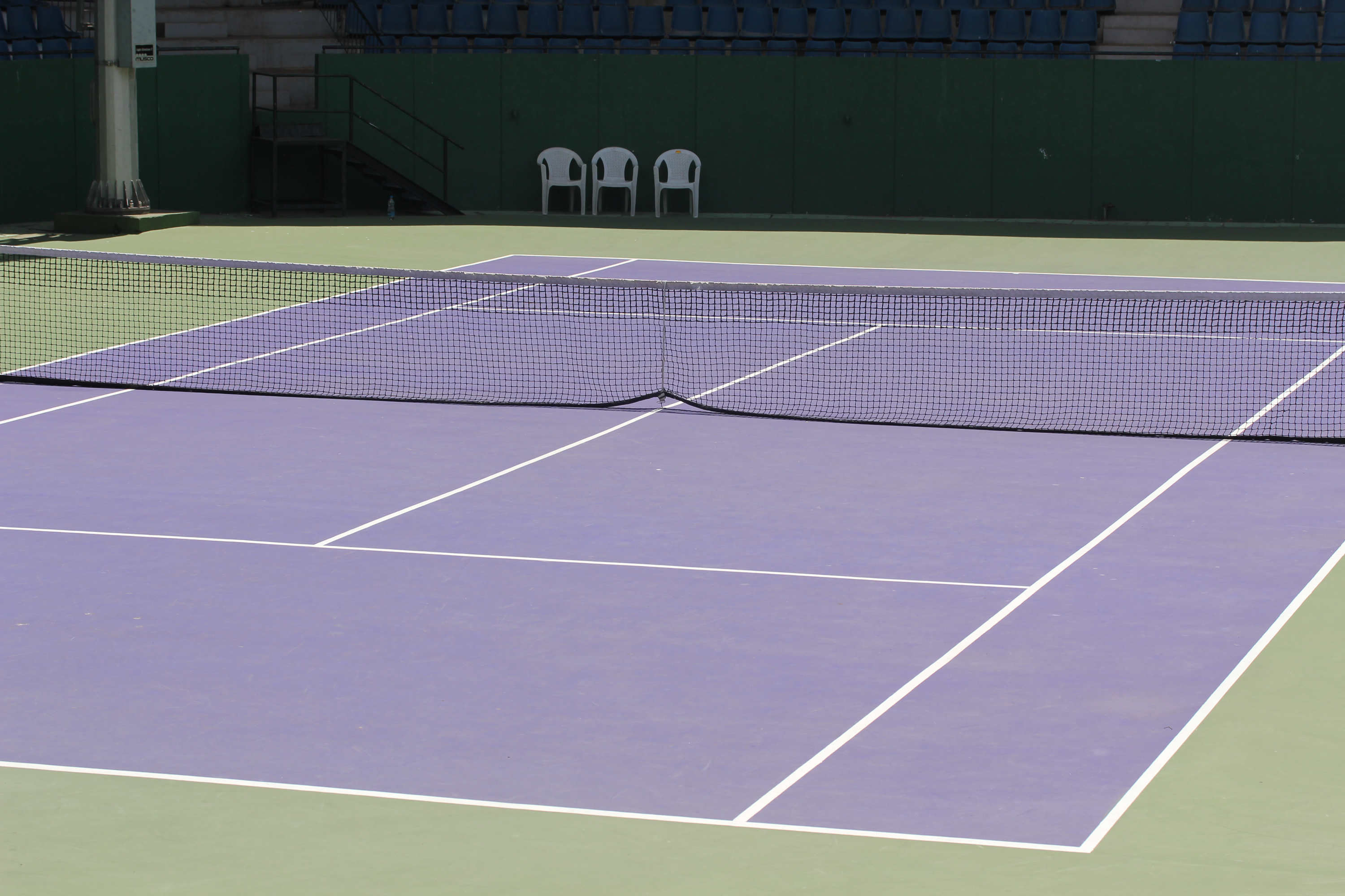 Tennis Court Playing Sports Lines Synthetic Surface