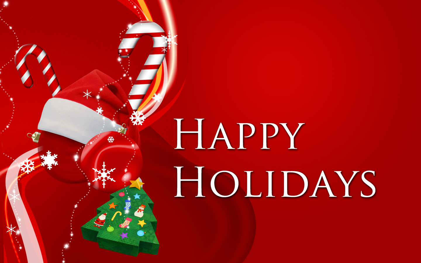 Happy Holidays Red Wallpaper HD Gallery
