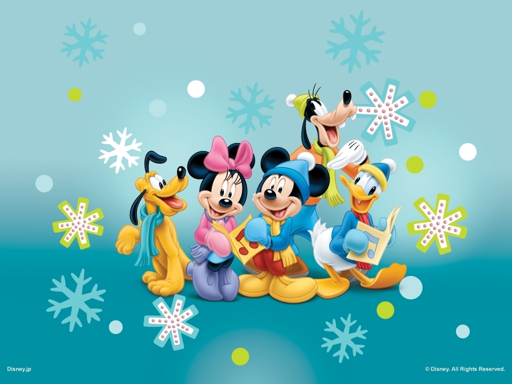 Mickey Maus And Friends Caroling Hintergrund Disney