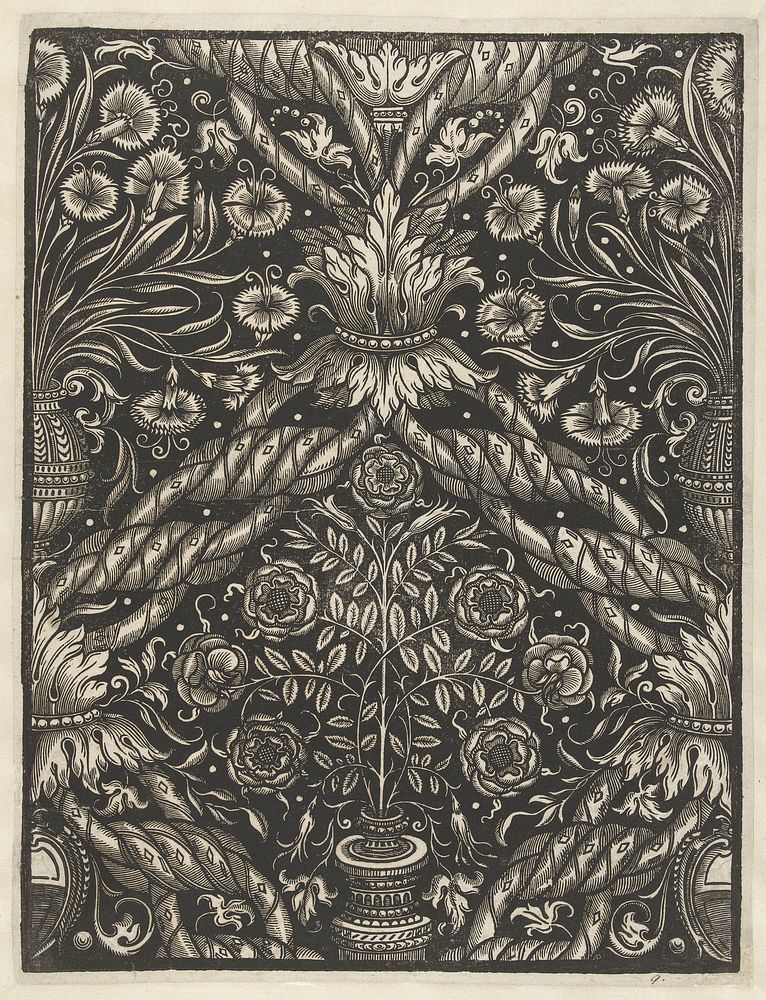 Sheet Wallpaper Vase And Flowers