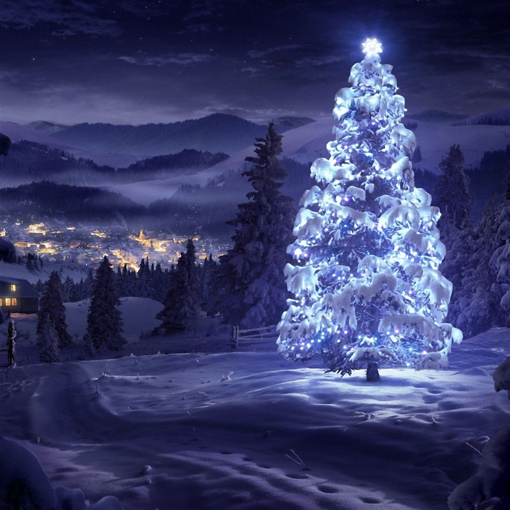 Christmas Tree Greeting Cards iPad Air Wallpaper iPhone