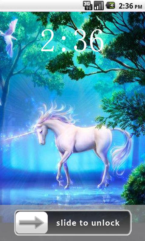 Unicorn Lock Screen Wallpaper Screenshot