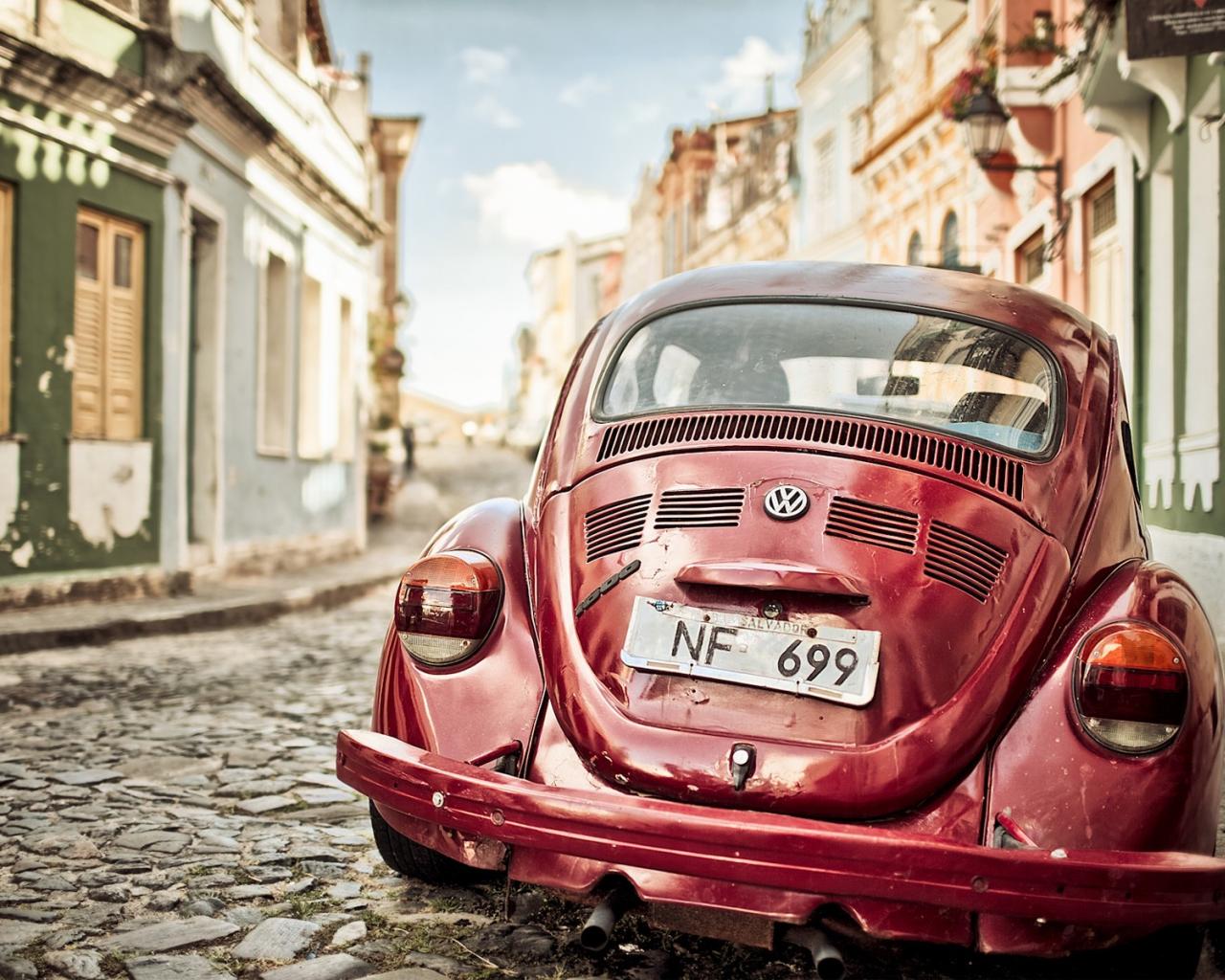 Streets Cars Volkswagen Beetle South America Wallpaper