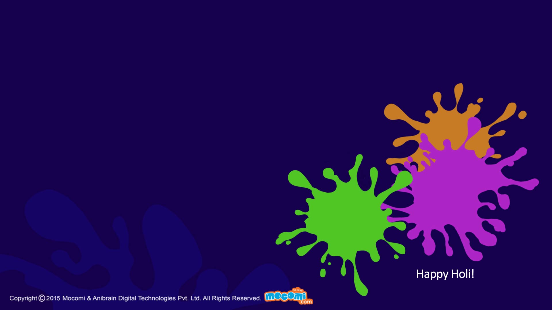 Holi Colour Splash Desktop Wallpaper For Kids Moi
