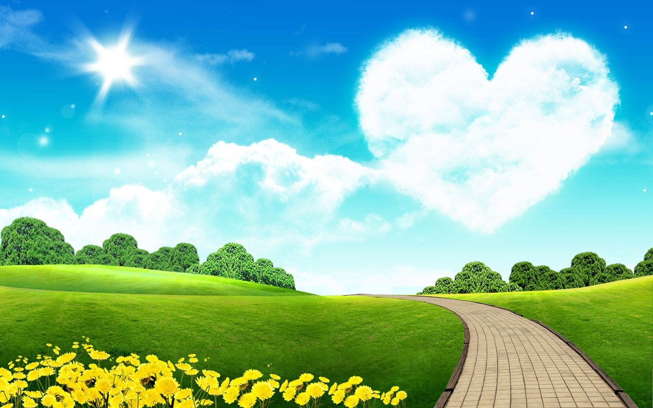 Hd 1280x800 Pretty Star And Love Heart Desktop Wallpapers Backgrounds