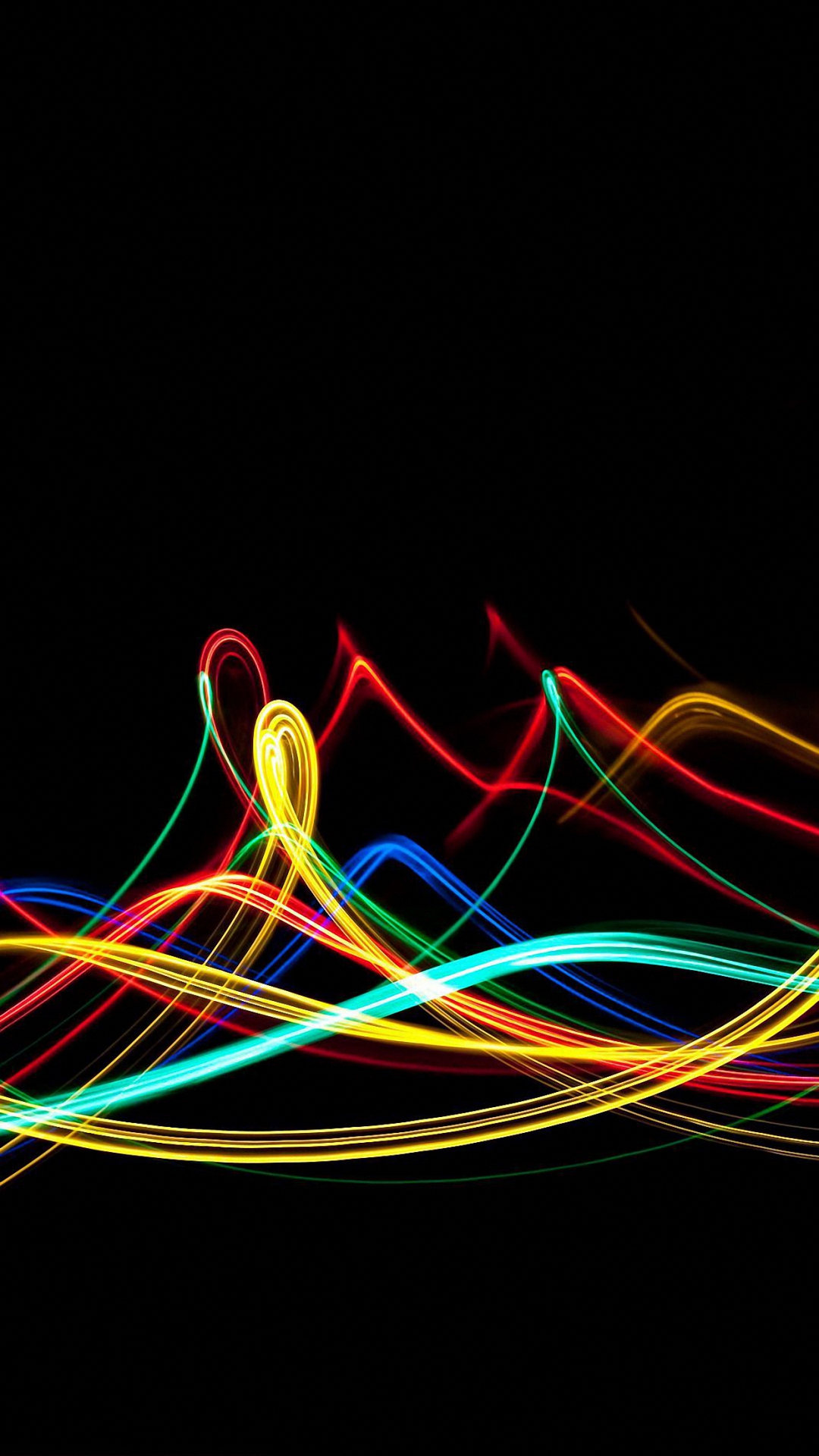 Plus HD Colorful Neon Lines iPhone 6s Wallpaper