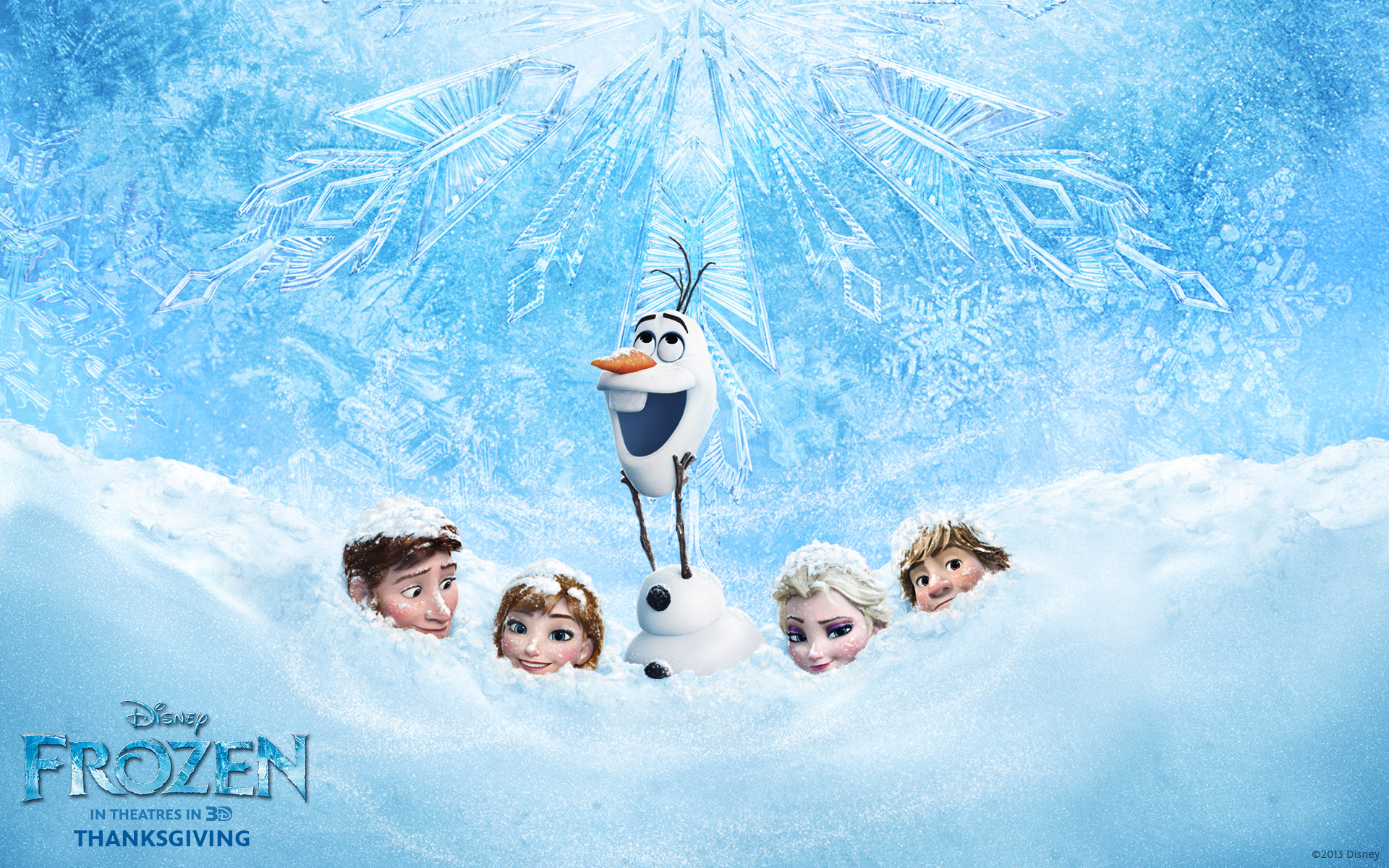 Main Cast Of Disney S Frozen Desktop Wallpaper