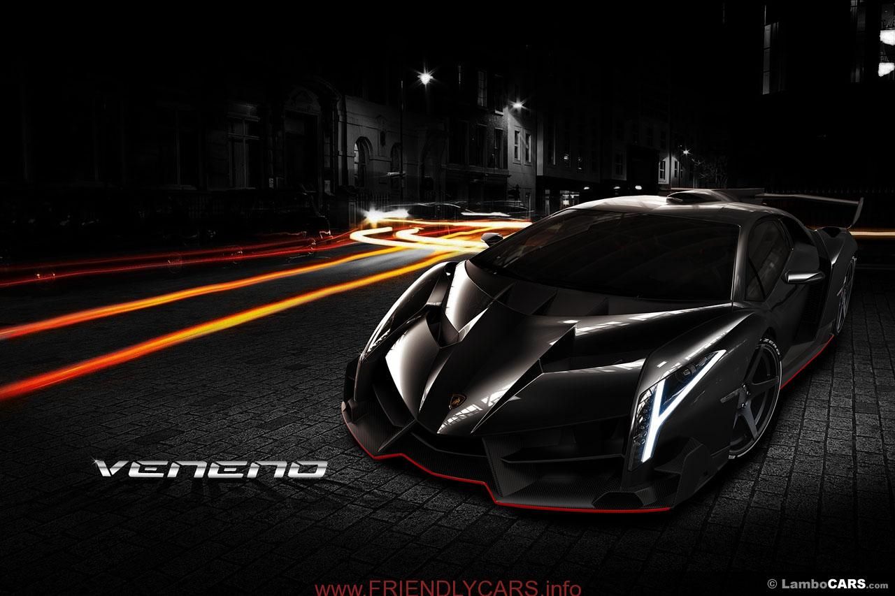 Cool Lamborghini Veneno Roadster Black Image HD