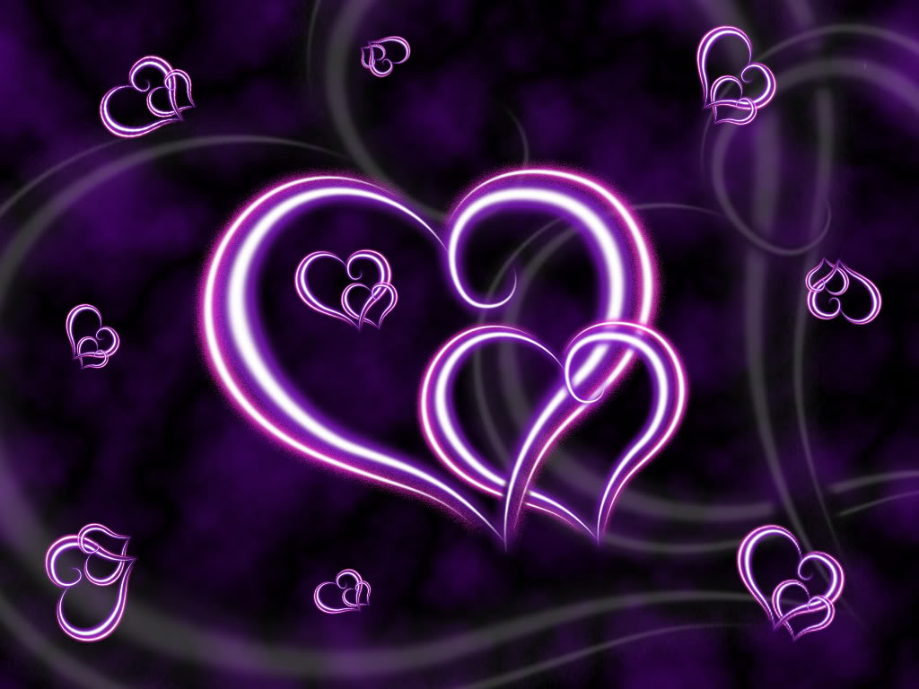 Purple Heart Wallpaper Background Theme Desktop