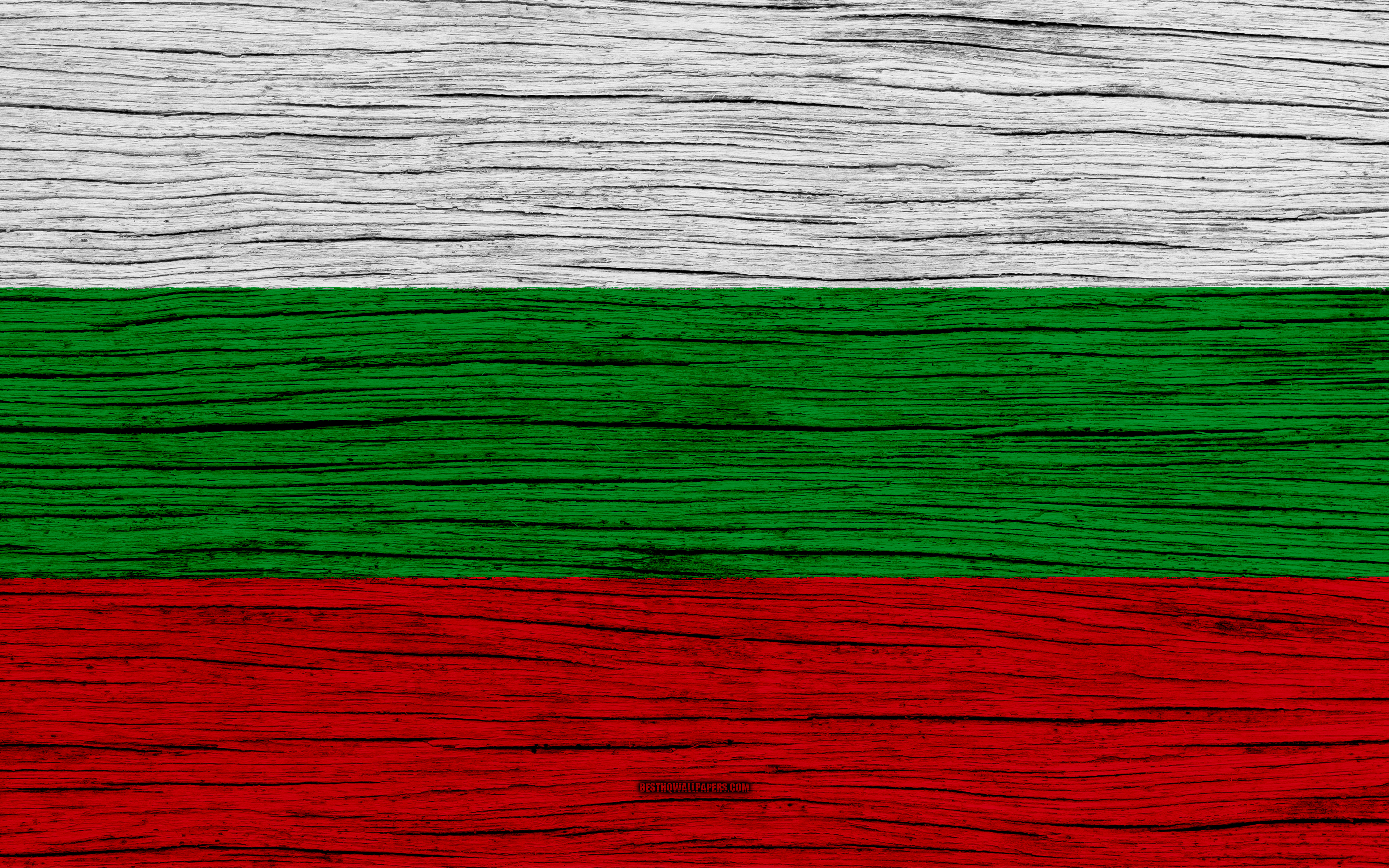 Wallpaper Flag Of Bulgaria 4k Europe Wooden Texture